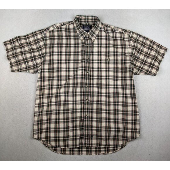 SPECIALTY COLLECTION AUTHENTIC CLASSICS - MEN'S PLAID SHORT SLEEVE BUTTON-UP L - Picture 1 of 15